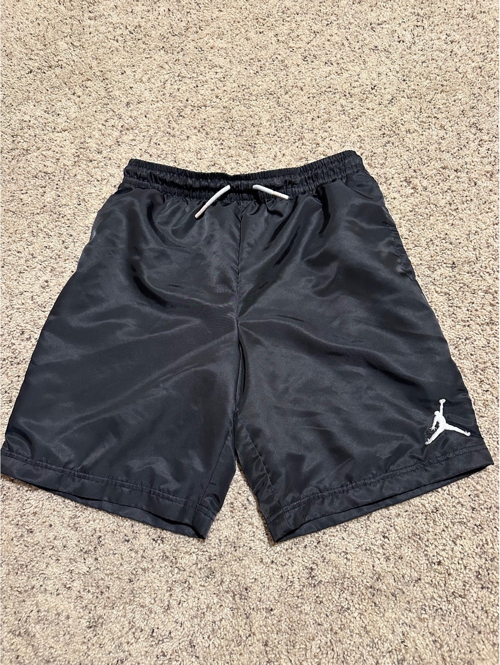 Jordan Black Athletic Shorts with White Jumpman Logo